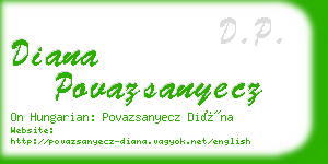 diana povazsanyecz business card